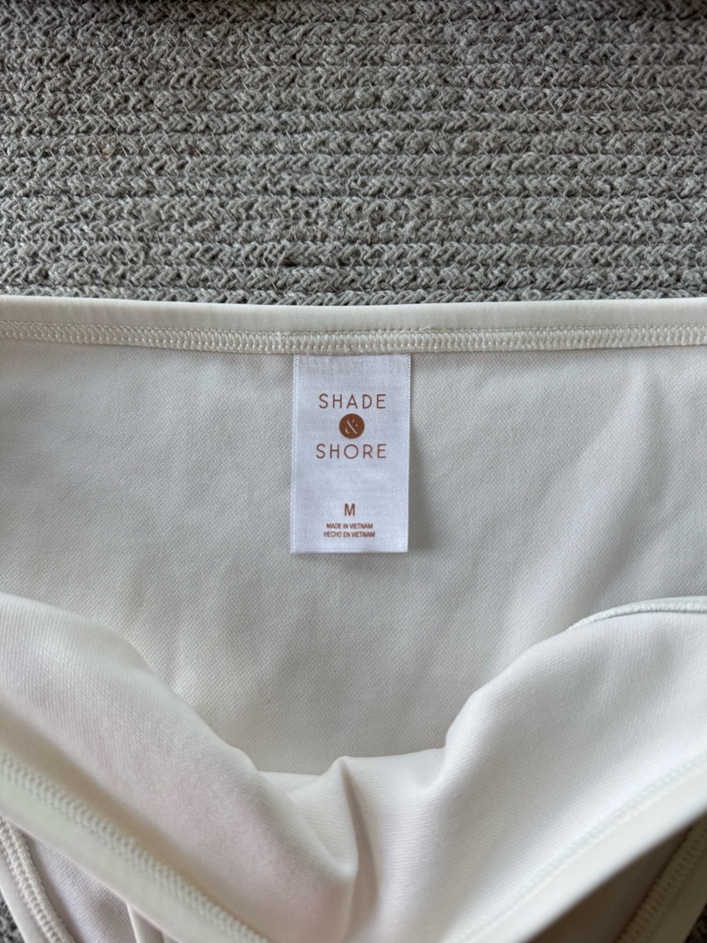 Shade & Shore Ivory Cream Crochet Bikini Set Top 34B Bottom Medium - Picture 5 of 7